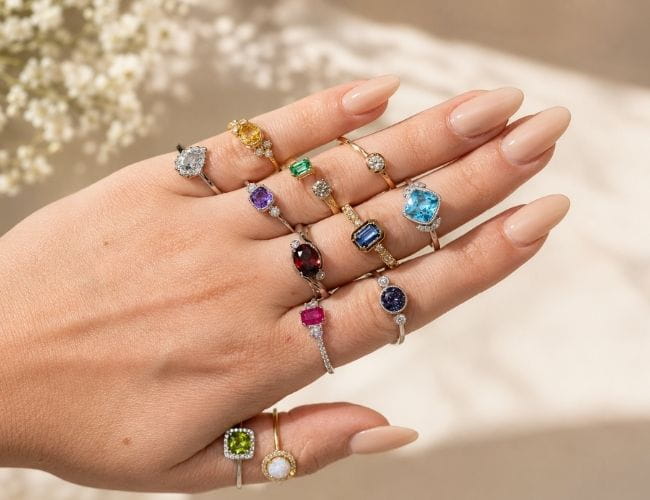 Colored Gemstone Rings