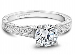 CrownRing  Engagement Ring B006-03WME-100