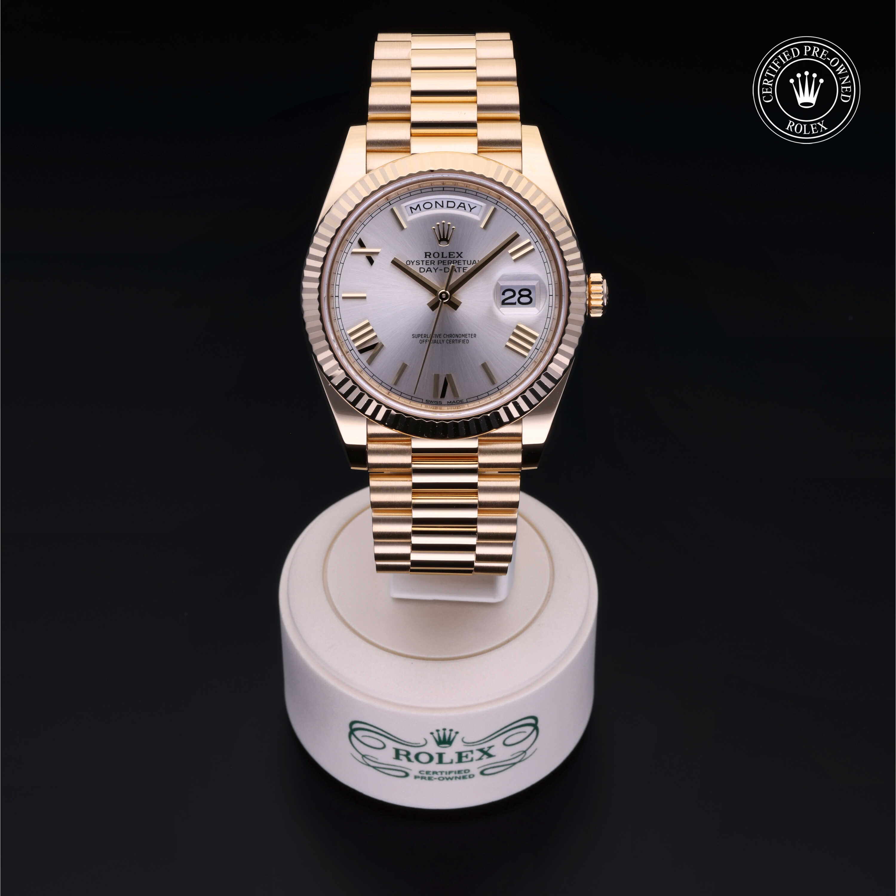 Rolex Day-Date in Gold 18 Carat Yellow M228238-0002 at Gruno's Diamonds