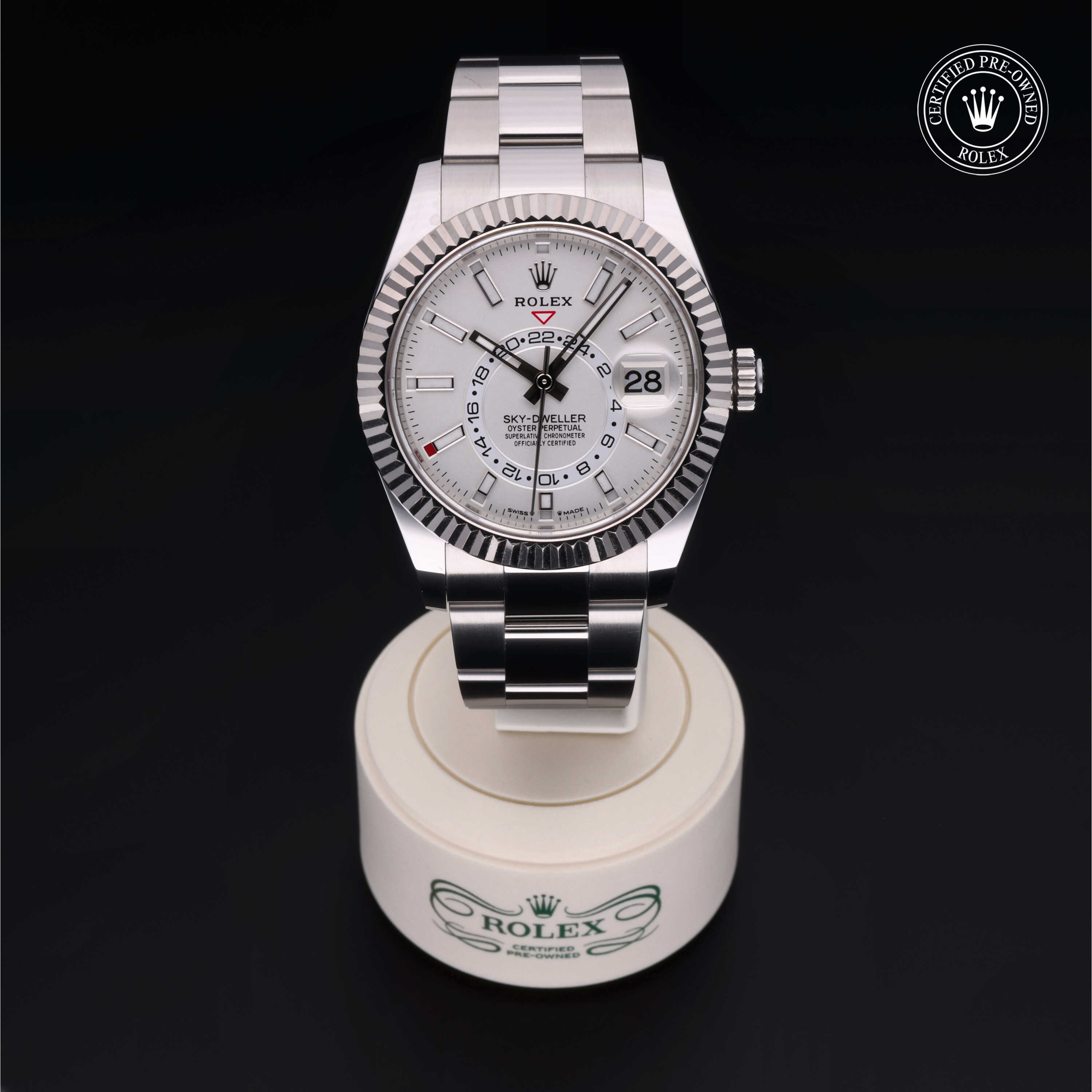 Rolex Sky-Dweller in Rolesor 18 Carat White M336934-0003 at Gruno's Diamonds
