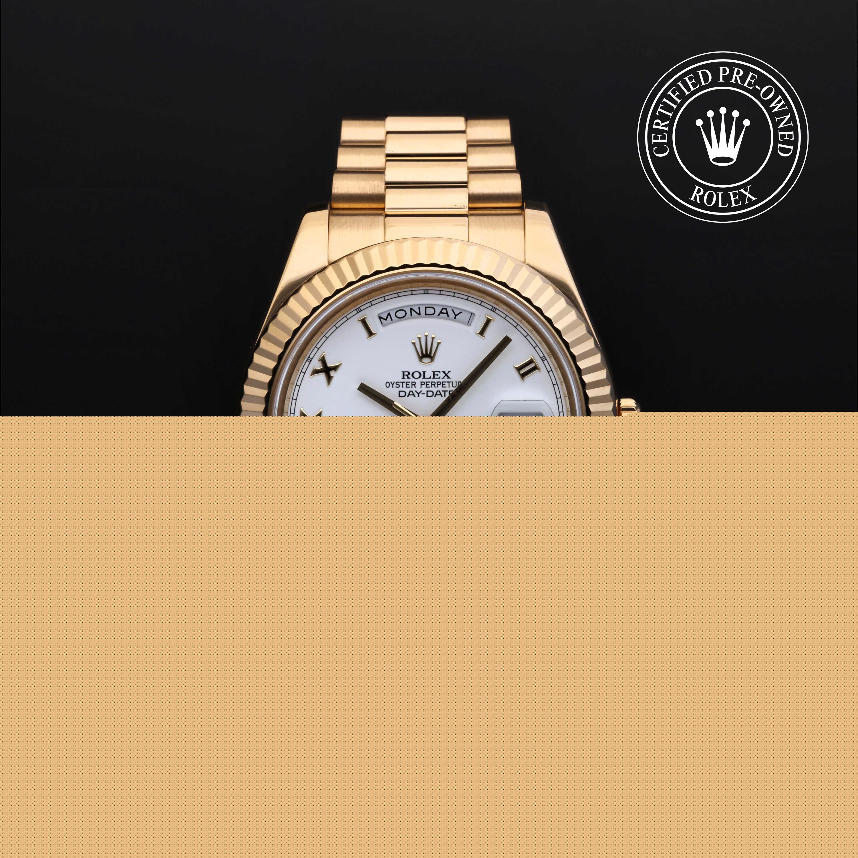 Rolex Day-Date in Gold 18 Carat Yellow M218238-0007 at Gruno's Diamonds